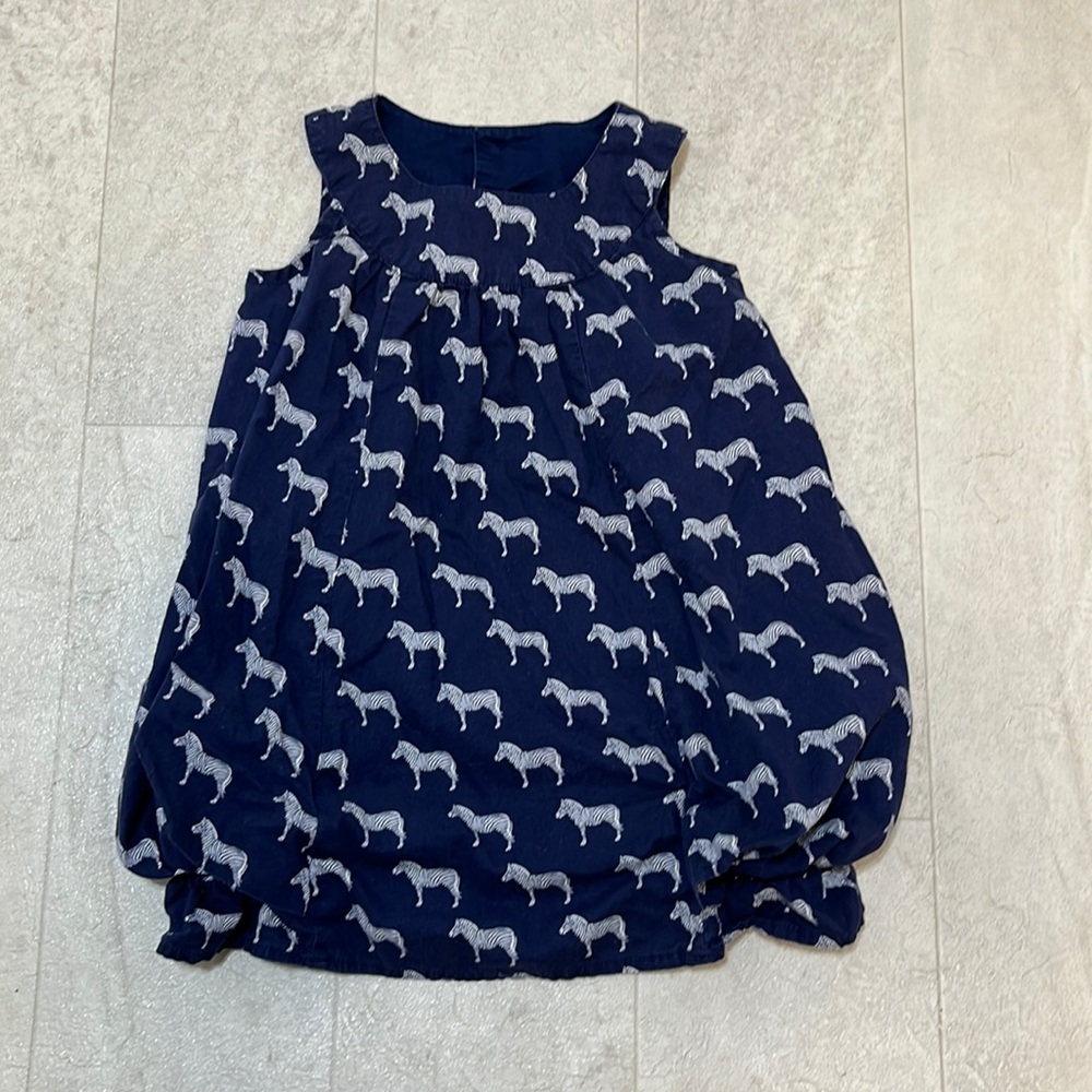 Cherokee Girls Dress Sz 3T Navy  Zebra Print